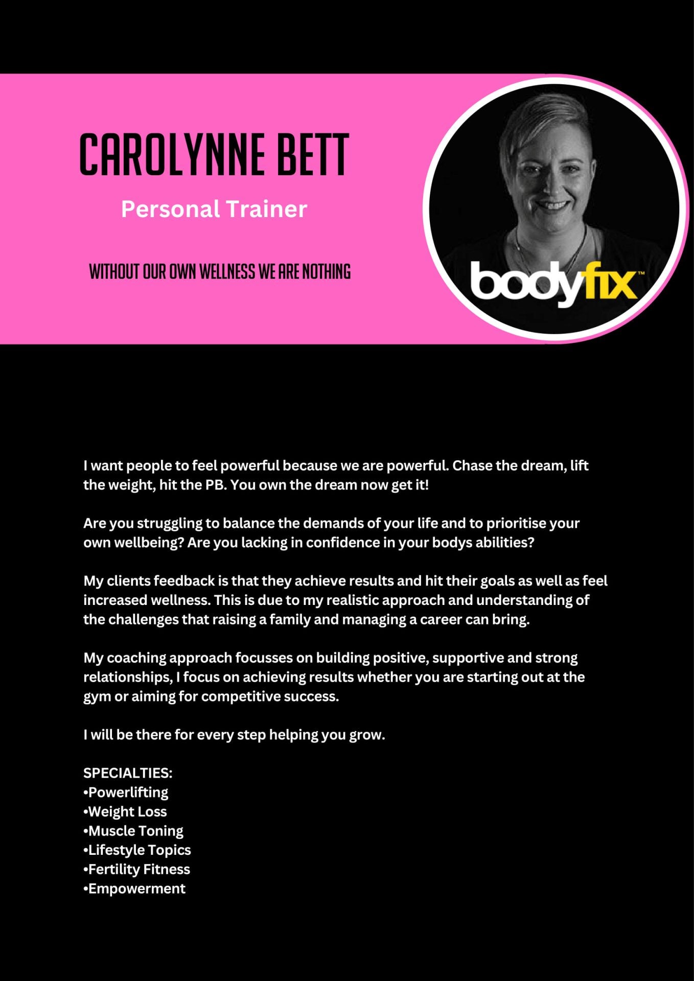 2025 Bodyfix Staff Profiles-05 Carolynne Bett